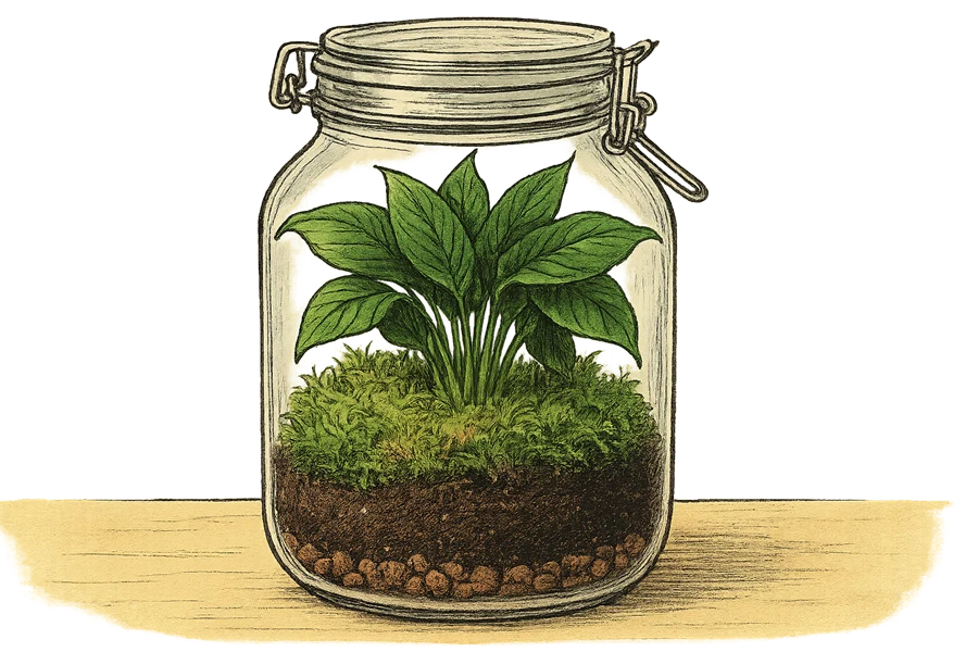 Bild på en burk med ett innehåll som ska föreställa ett minikretslopp