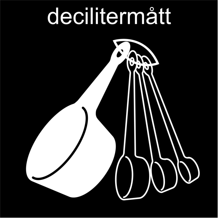 Pictogram som visar decilitermått.