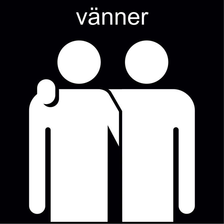 Pictogram:  vänner.