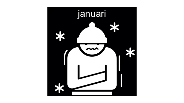 Illustrationen visar en Pictogrambild av en person som står och huttrar. Texten 